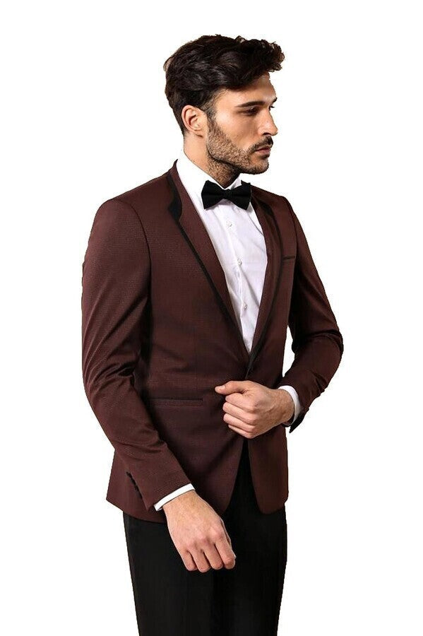 WSS Burgundy Shawl Lapel Tuxedo  - Úbeda