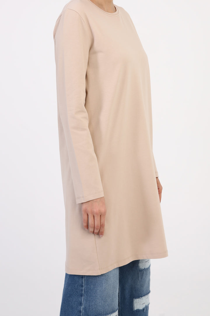 تونيك نسائي TLD Allday Beige بمقاس كبير - دنيدن