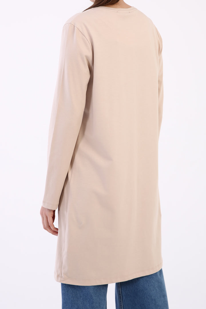 تونيك نسائي TLD Allday Beige بمقاس كبير - دنيدن