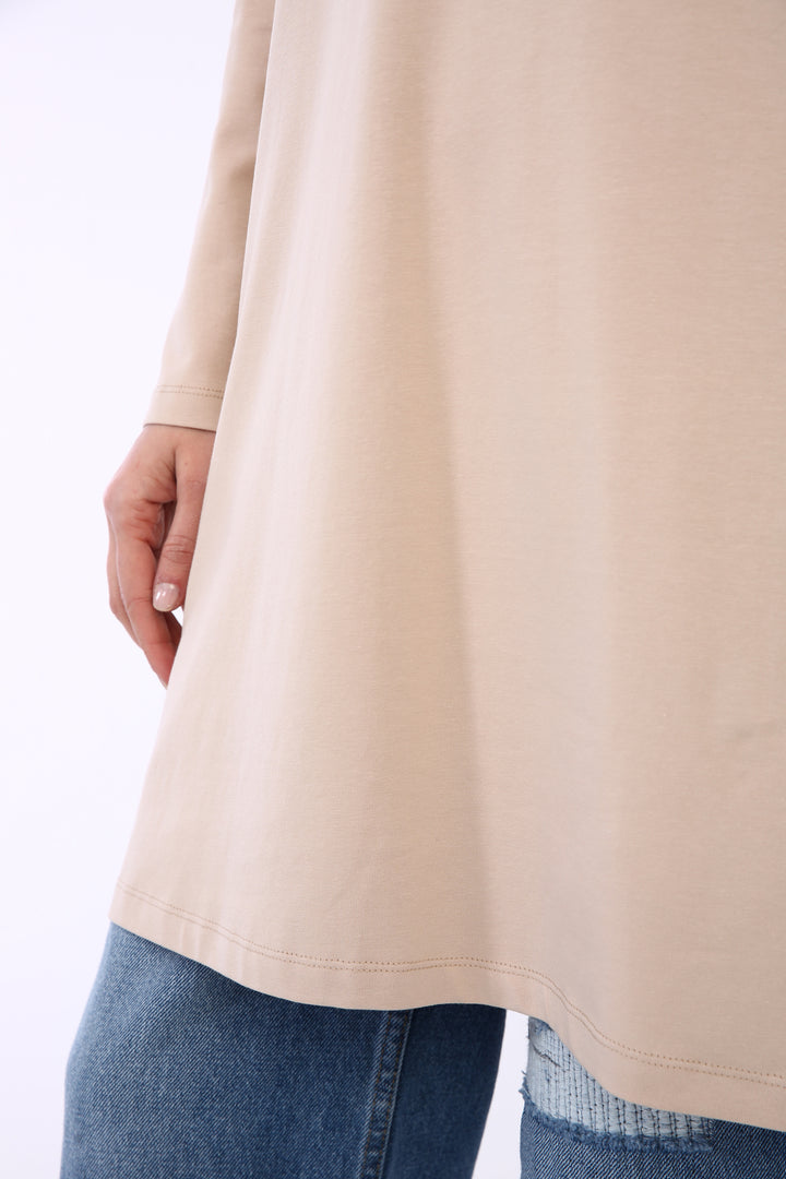 تونيك نسائي TLD Allday Beige بمقاس كبير - دنيدن