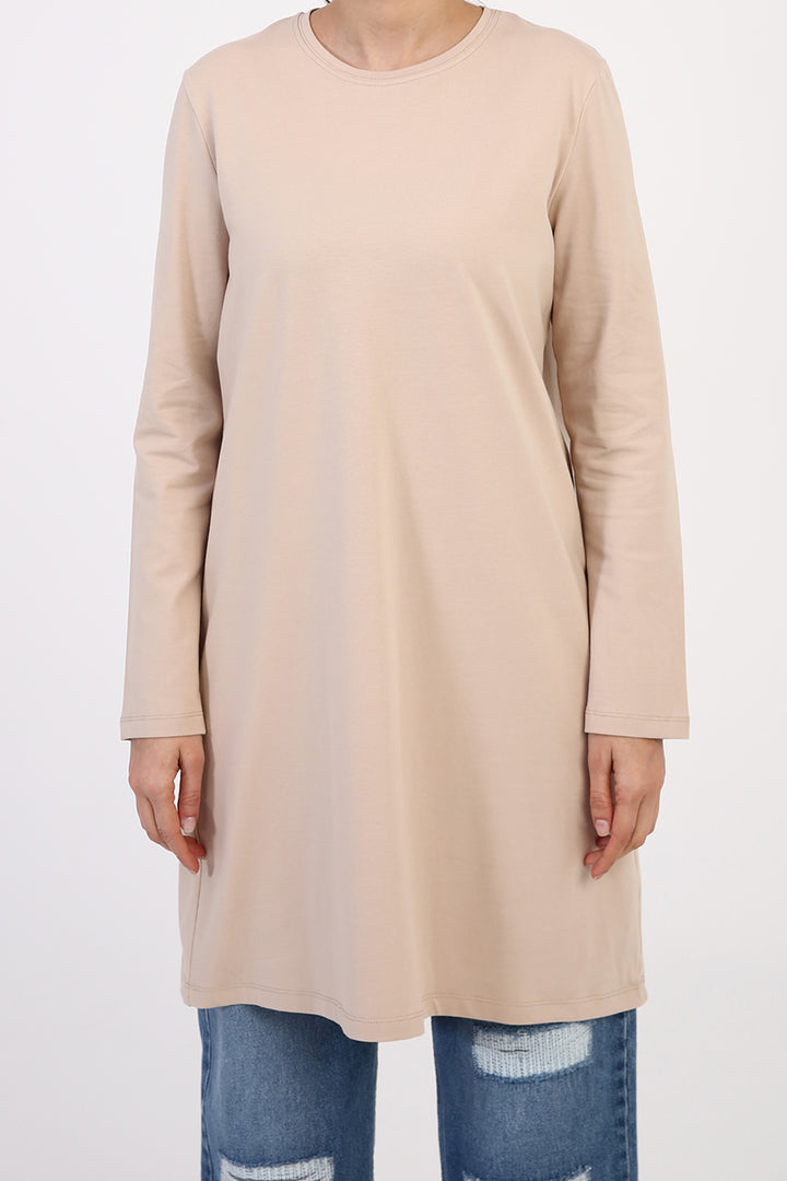 تونيك نسائي TLD Allday Beige بمقاس كبير - دنيدن