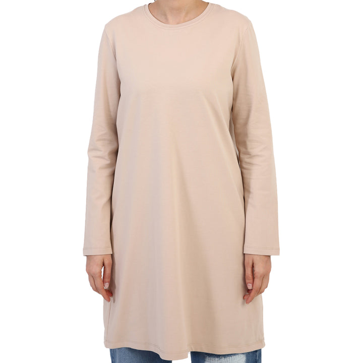 تونيك نسائي TLD Allday Beige بمقاس كبير - دنيدن