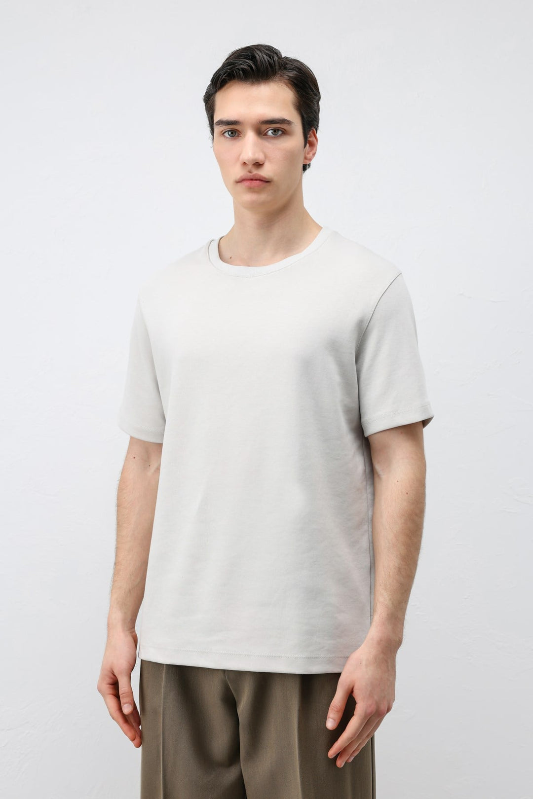ANT Antioch Buz Gri Regular Fit Basic Erkek T-Shirt - Leamington