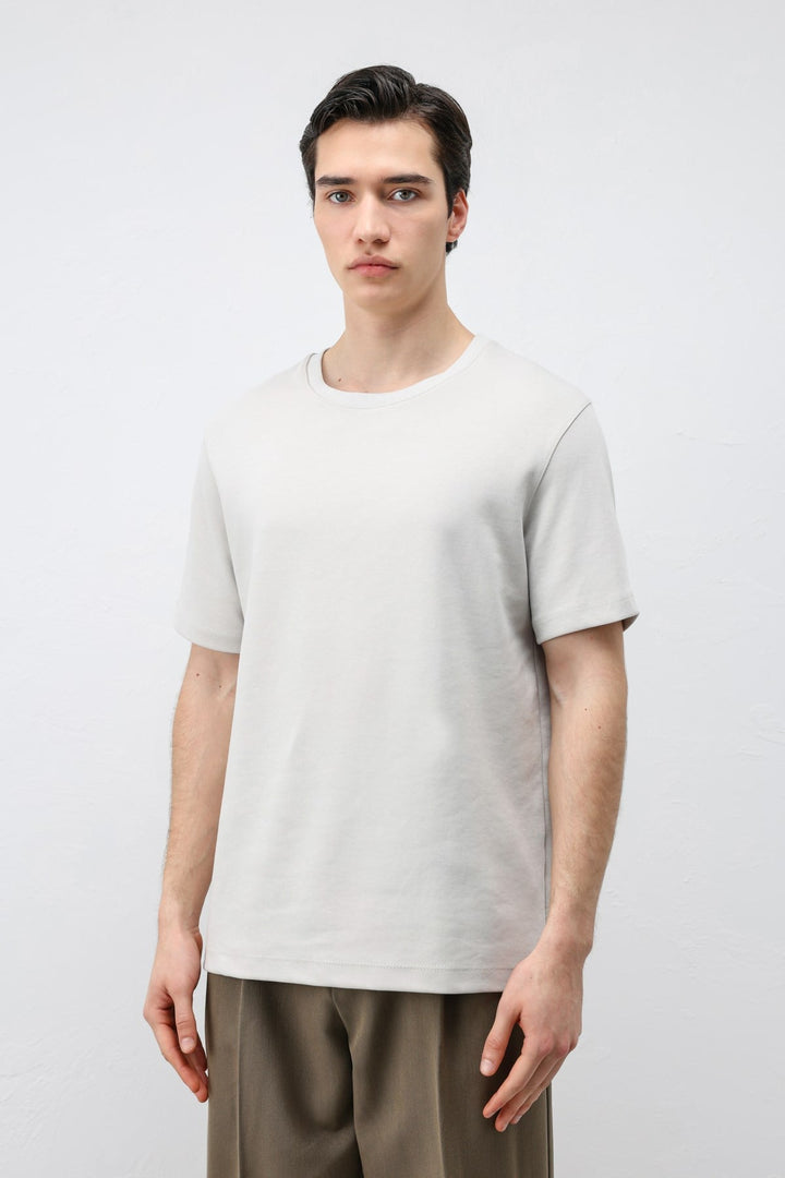ANT Antioch Buz Gri Regular Fit Basic Erkek T-Shirt - Leamington