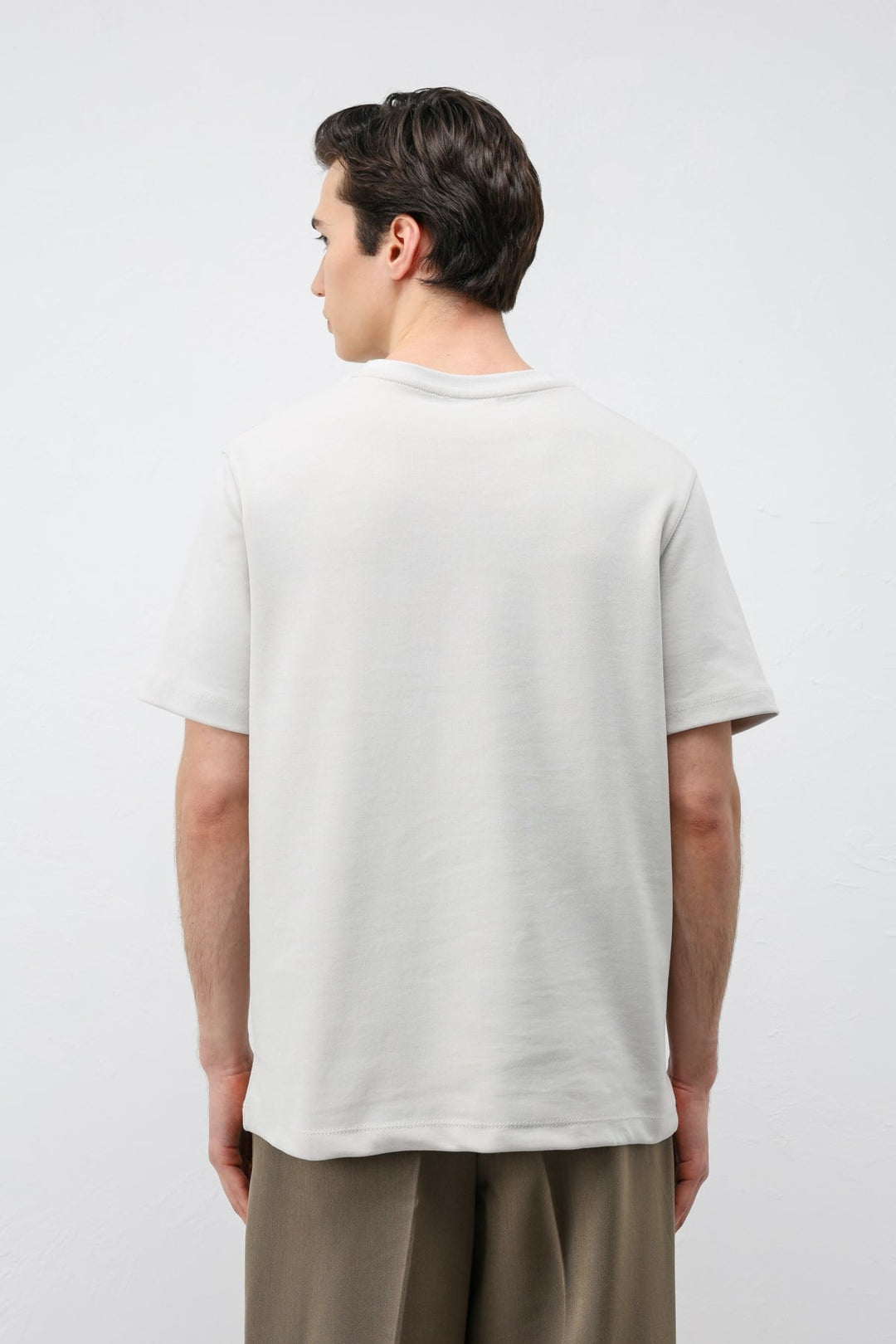 ANT Antioch Buz Gri Regular Fit Basic Erkek T-Shirt - Leamington