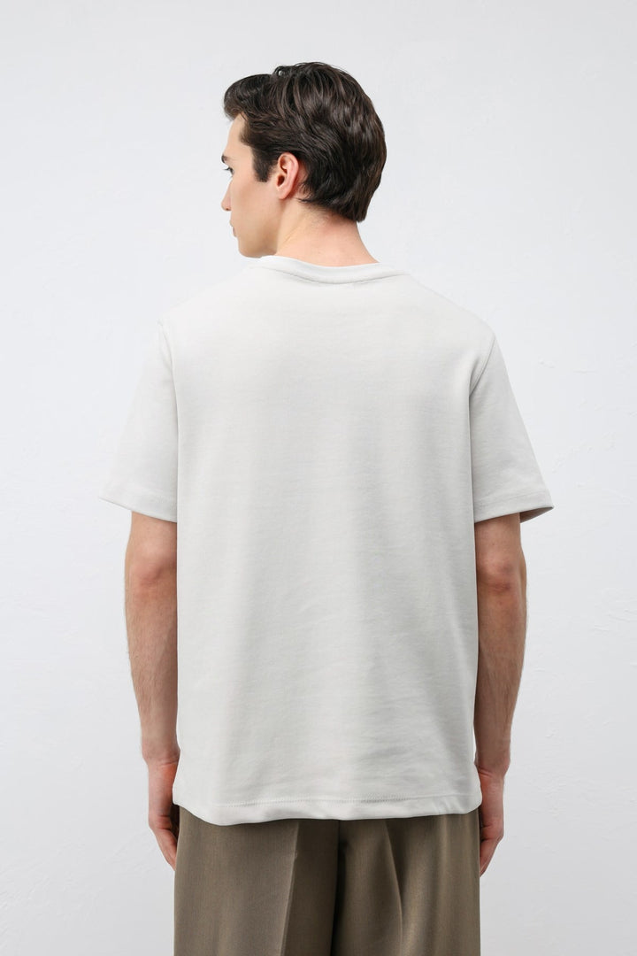 ANT Antioch Buz Gri Regular Fit Basic Erkek T-Shirt - Leamington