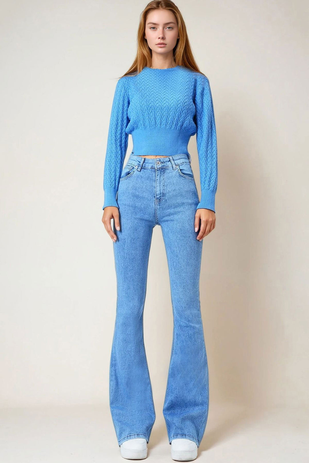 Ice Blue 5-Pocket Spanish Hem Jeans BCHNW-251197 - Oeiras