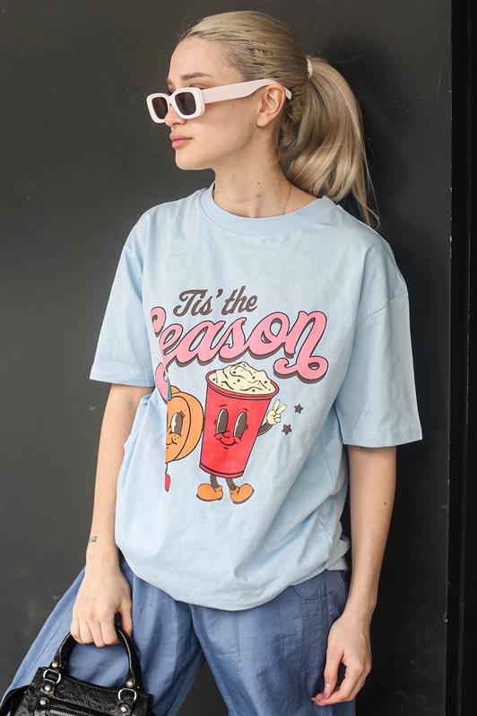 MDX Ice Blue Printed Bicycle Collar Women's T-Shirt MG1776 - Cambrils