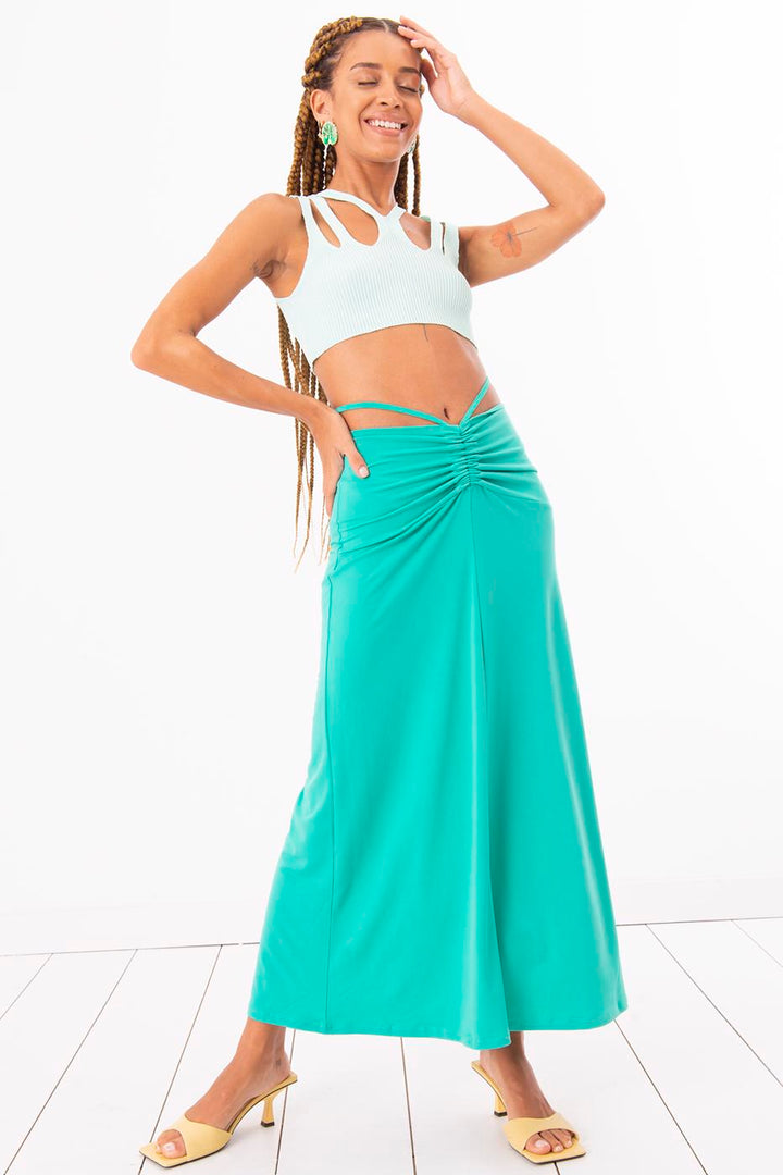 BSL Women Shirring Midi Skirt - Noisy-le-Grand