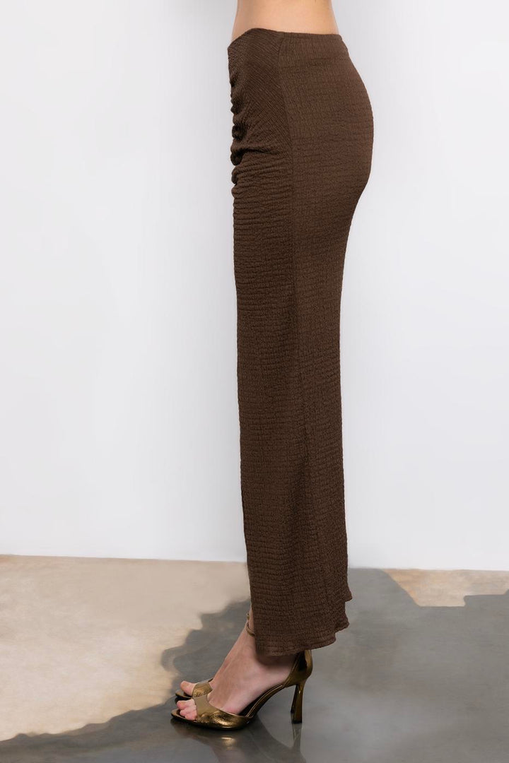 BSL Women Gathered Textured Midi Skirt - Leganés