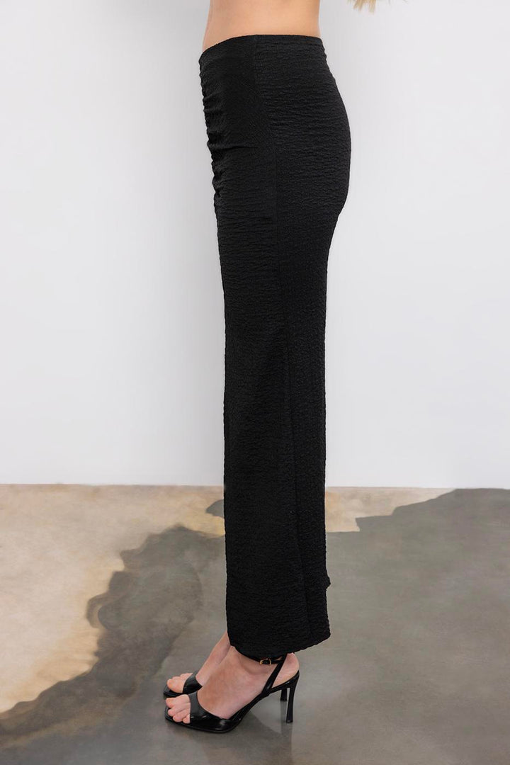 BSL Women Gathered Textured Midi Skirt - Camarillo