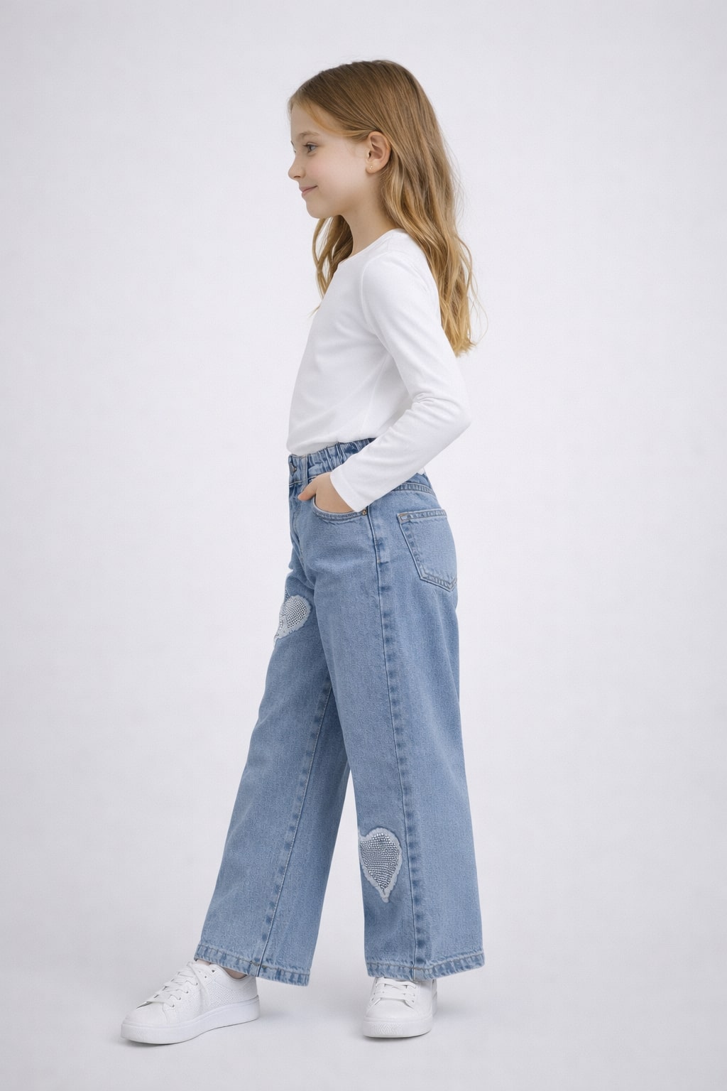 MPL Girl Heart Embroidered Pants 1085 - Lida