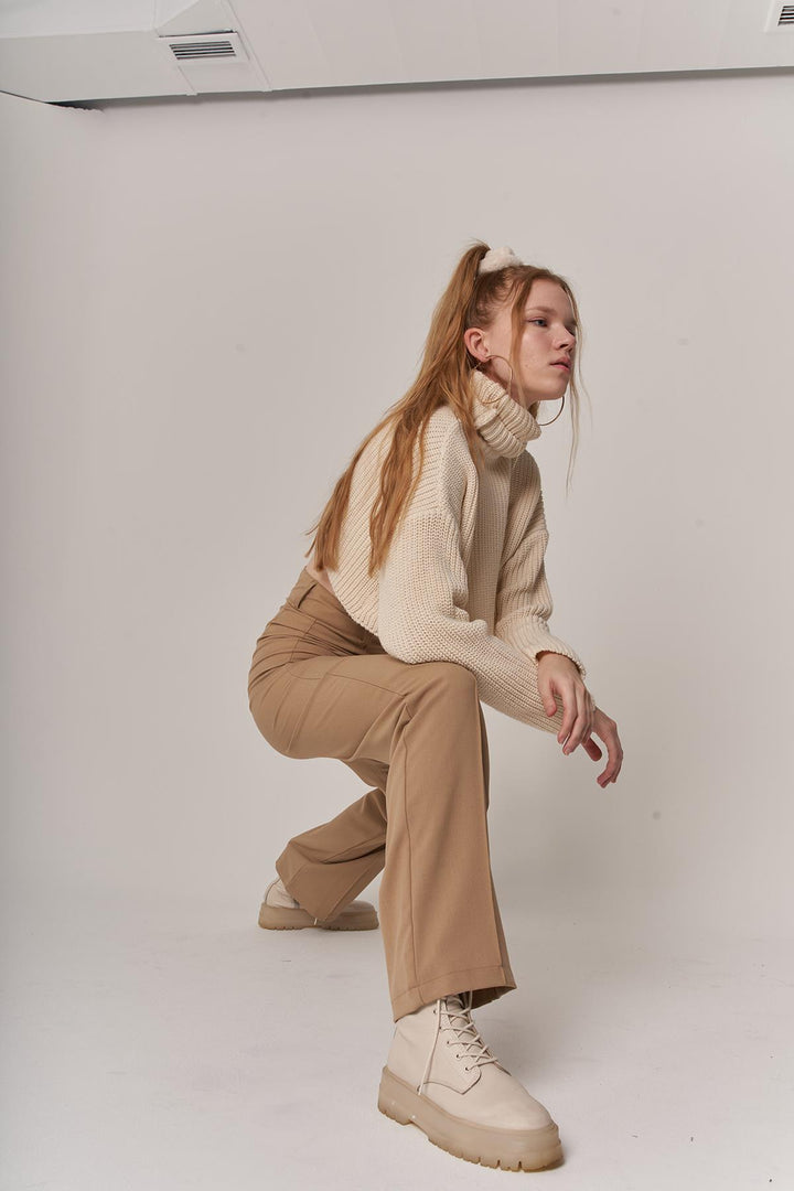 HLLY Women Good Pants Beige - Cassino