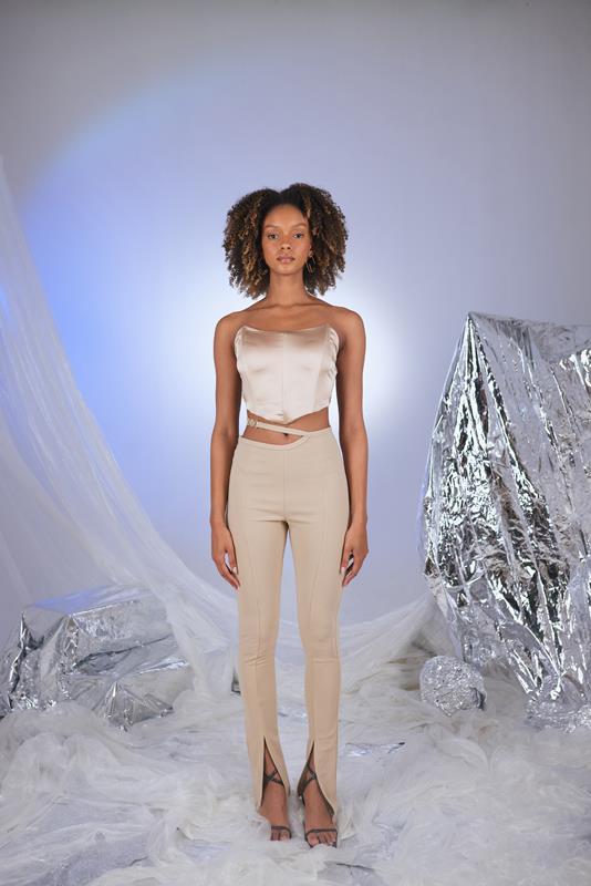 HLLY Women Jewel Pants Beige - San Giorgio a Cremano