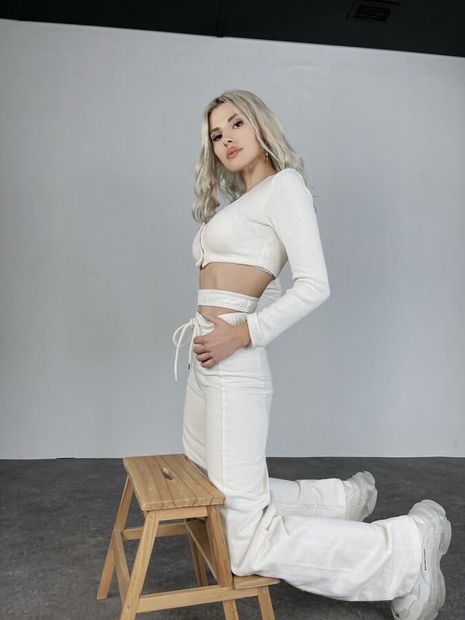 HLLY Women White Belt Sweatpants - Castrop-Rauxel