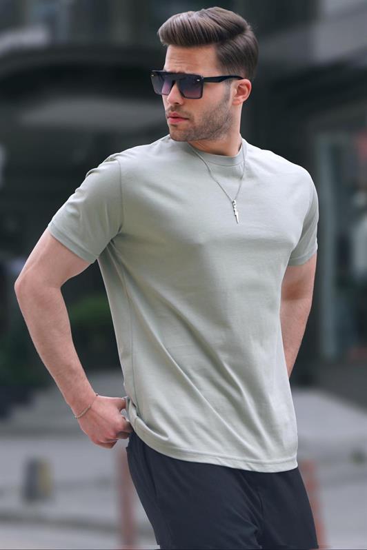 MDX Çağla Green Regular Fit Basic Men's T-Shirt 6131 - Argyroúpoli