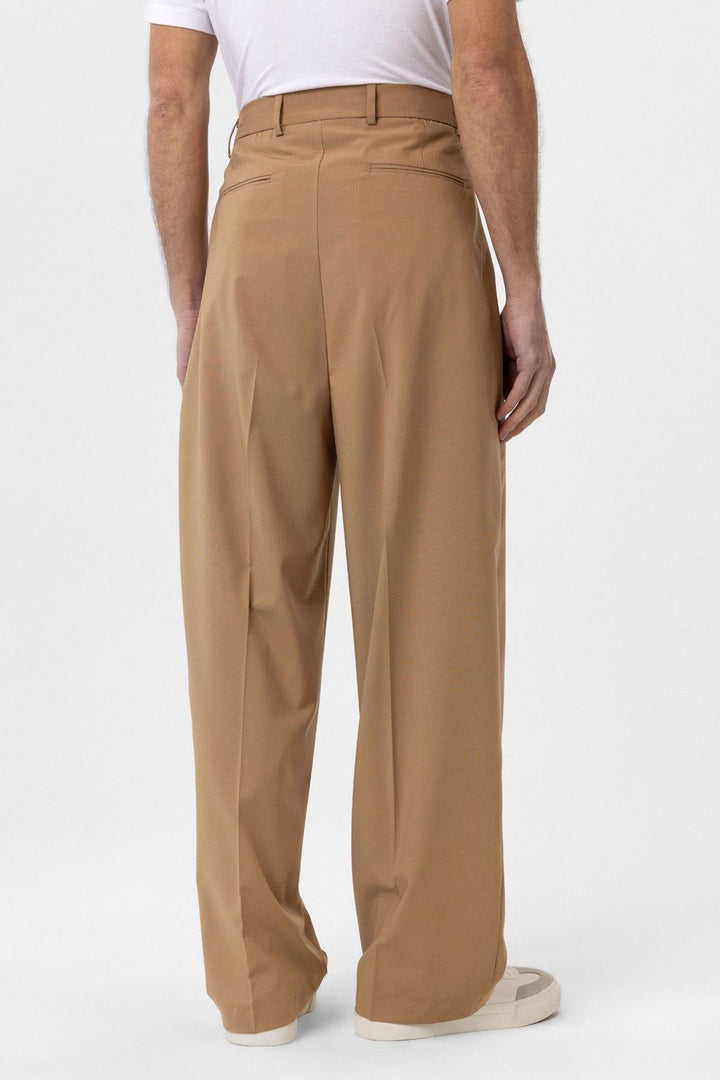 ANT Antioch Camel Baggy Yüksek Bel Erkek Kumaş Pantolon - Tezonapa