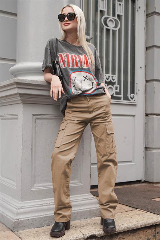 MDX Camel Pocket Detailed Cargo Pants MG1602 - Piteşti