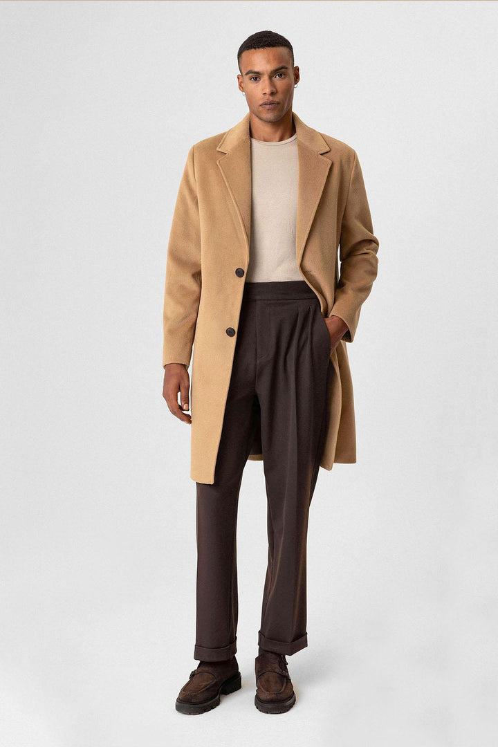 ANT Antioch Camel Textured Men's Coat - Franconville