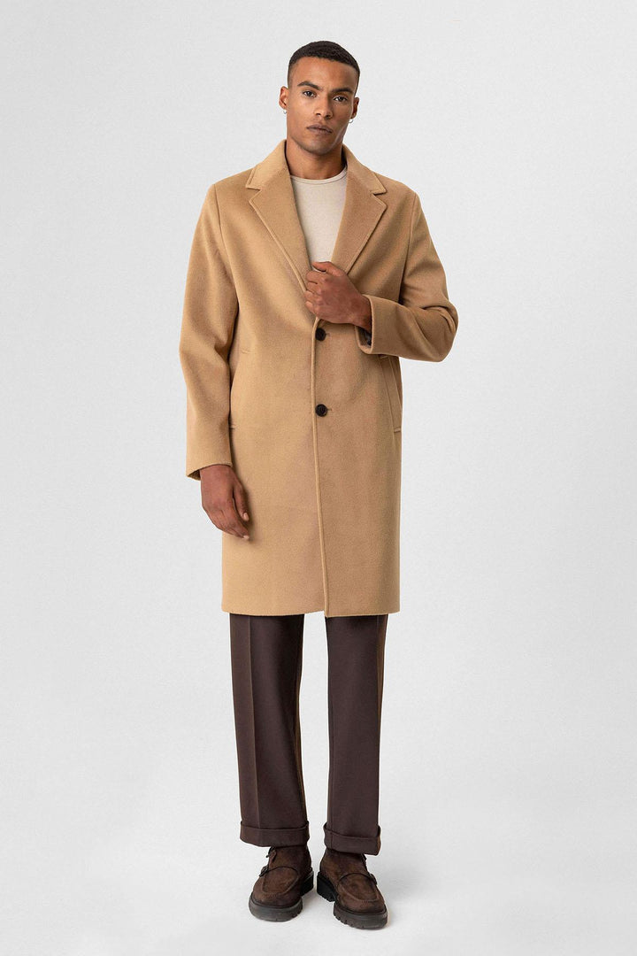 ANT Antioch Camel Textured Men's Coat - Franconville