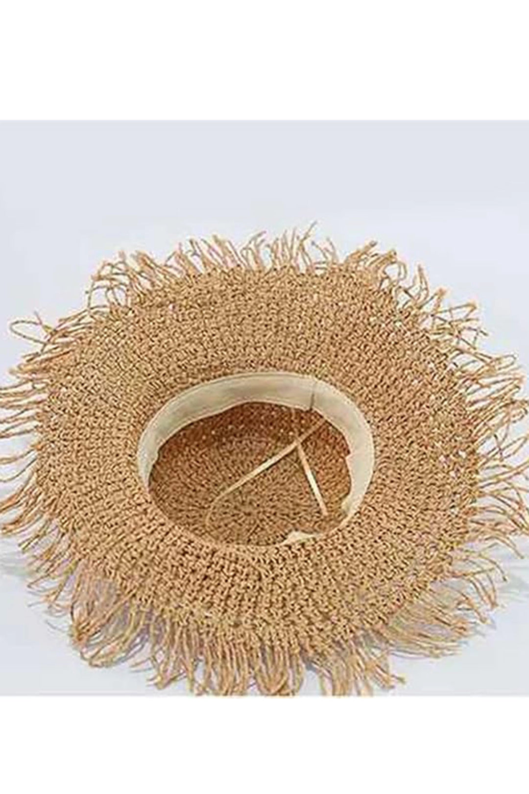 Camel Elaborate Crochet Fringed Straw Hat BCNSV-2514552 - Carmen