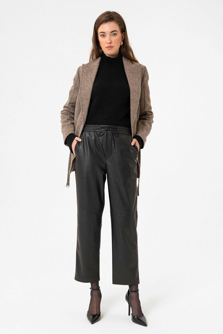 ANT Antioch Camel Women's Belted Textured Blazer Jacket - Madison