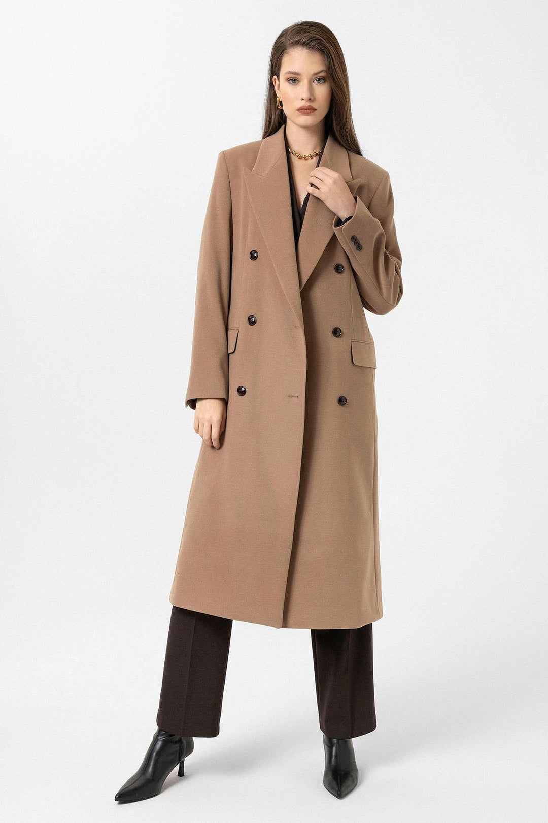 ANT Antioch Camel Women's Belted Wrap Coat - Somerville