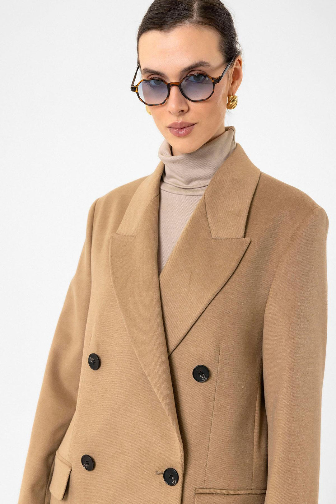 ANT Antioch Camel Women's Wrap Long Coat - Bolton