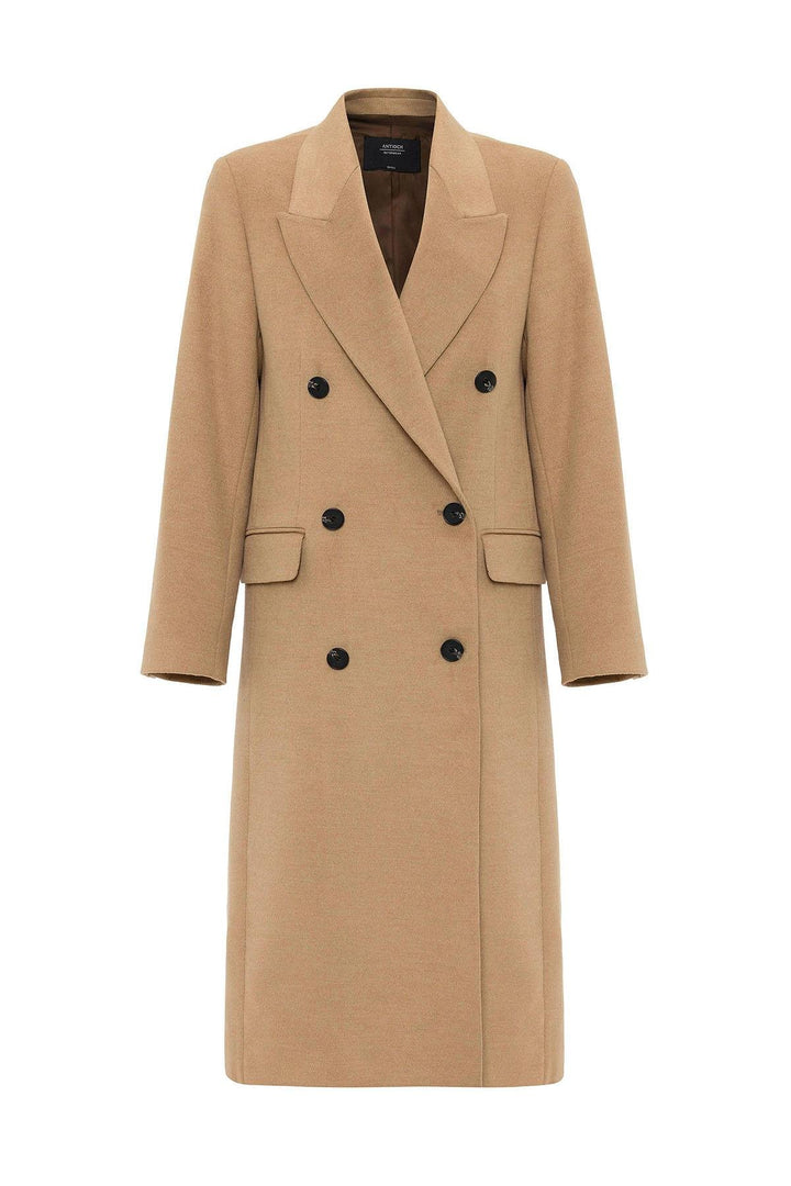 ANT Antioch Camel Women's Wrap Long Coat - Bolton