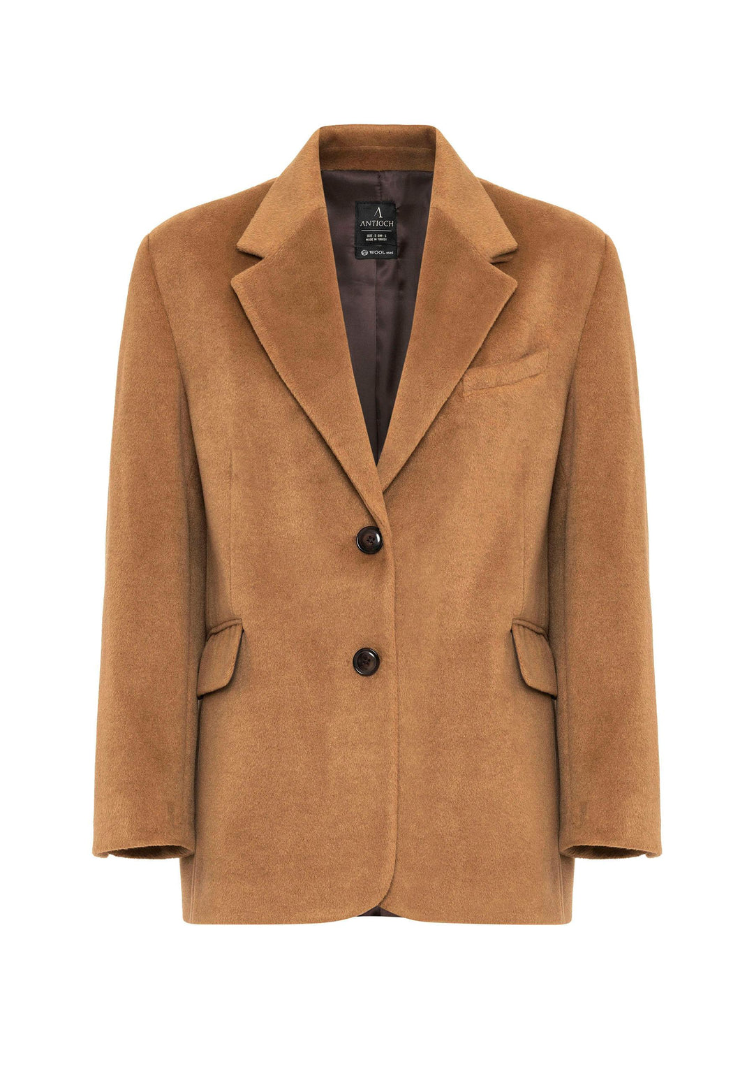 ANT Antioch Camel Women's Wool Blend Blazer Jacket - Green Bay