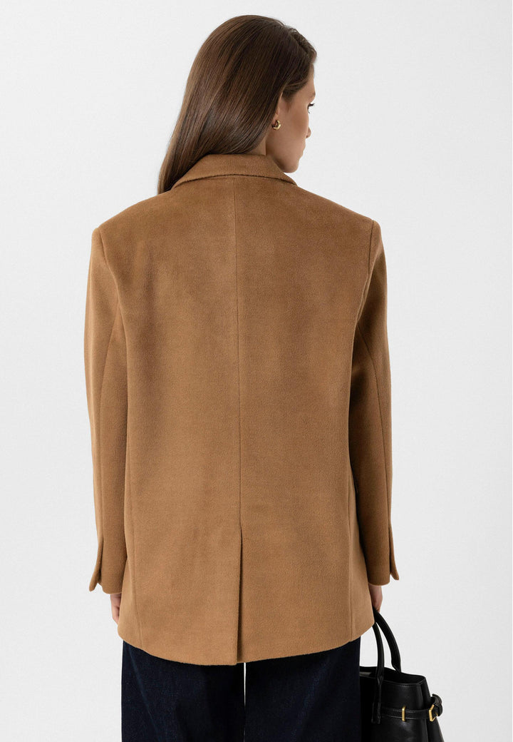 ANT Antioch Camel Women's Wool Blend Blazer Jacket - Green Bay