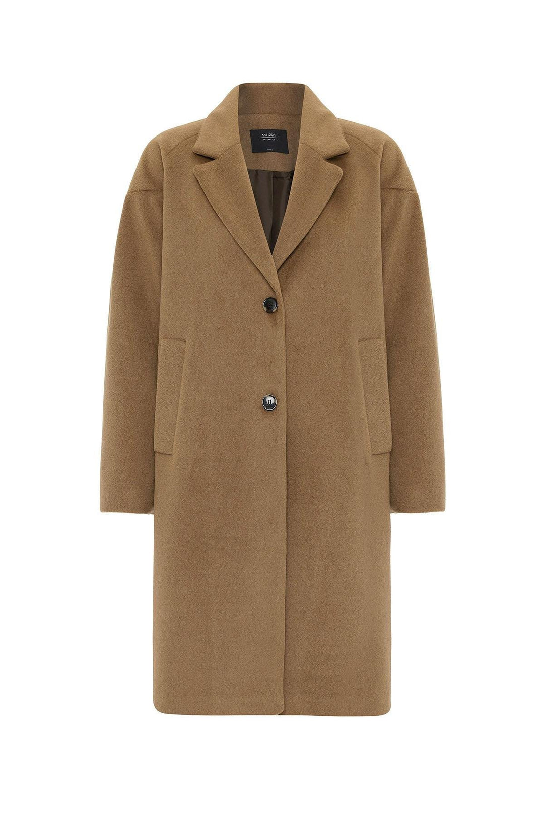 ANT Antioch Camel Women's Wool Blend Textured Coat - Torrente