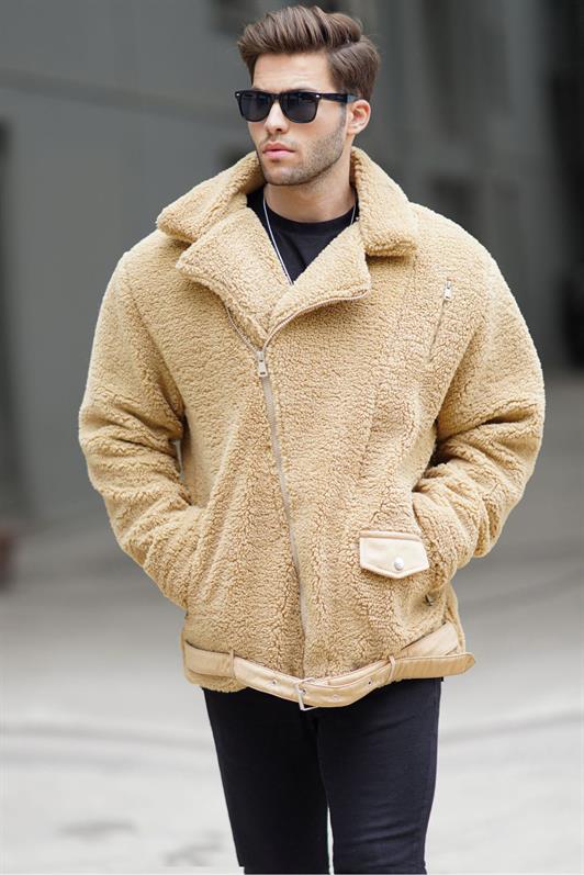 MDX Camel Plush Biker Men's Jacket 6849 - Campi Bisenzio