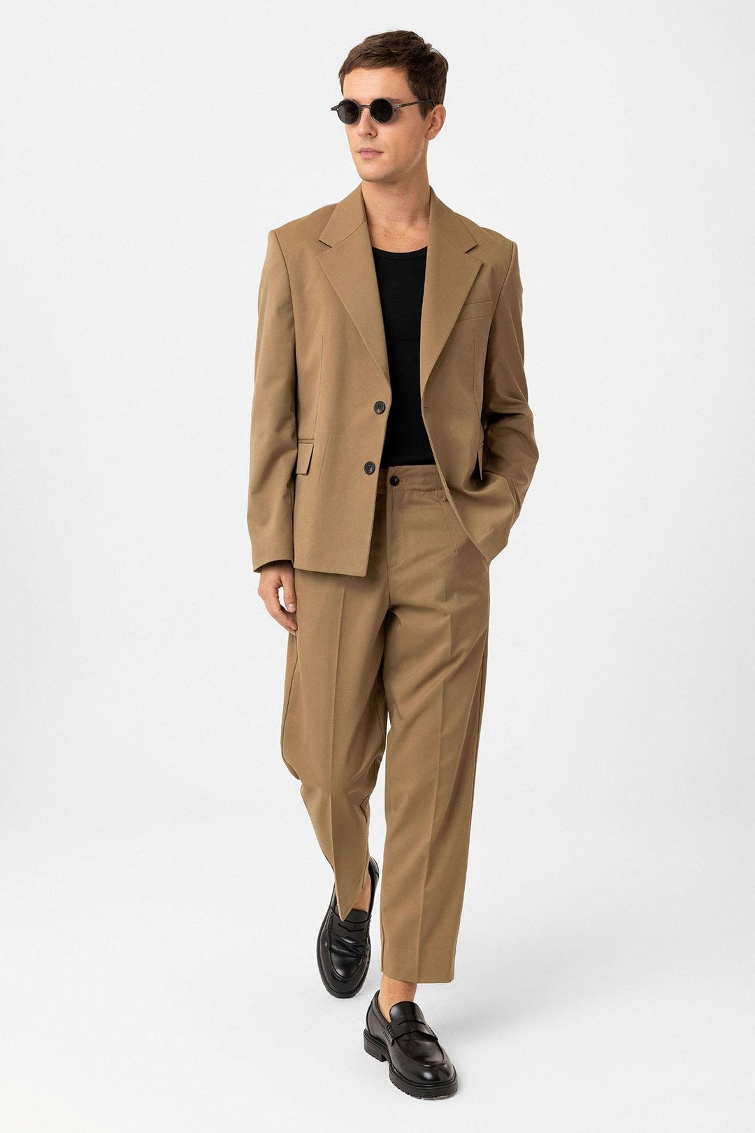 ANT Antioch Camel Relax Fit Men's Blazer Jacket - Yucaipa