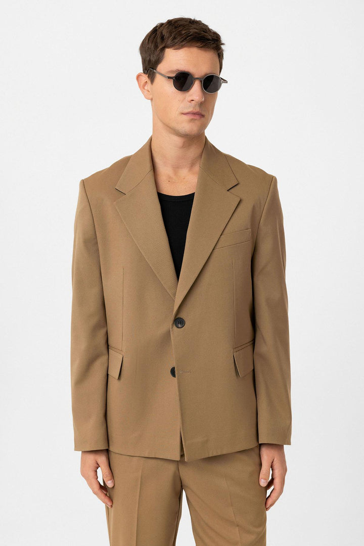 ANT Antioch Camel Relax Fit Men's Blazer Jacket - Yucaipa