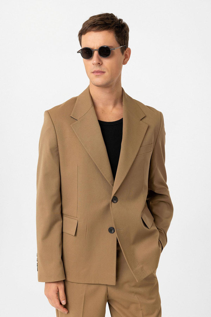 ANT Antioch Camel Relax Fit Men's Blazer Jacket - Yucaipa
