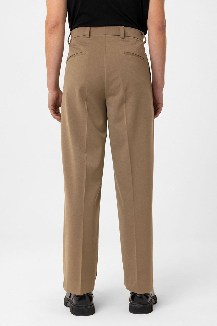 ANT Antioch Camel Yüksel Bel Relax Fit Pileli Erkek Pantolon - Carol Stream