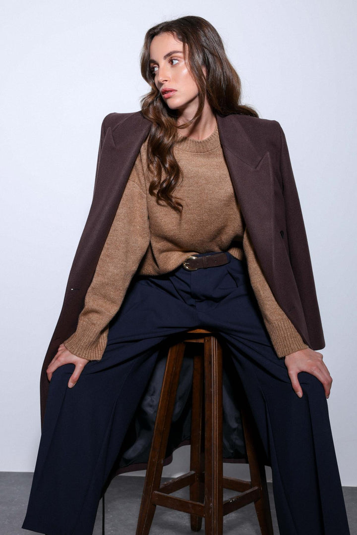 ANT Antioch Camel Wool Blend Women's Sweater - Tamworth