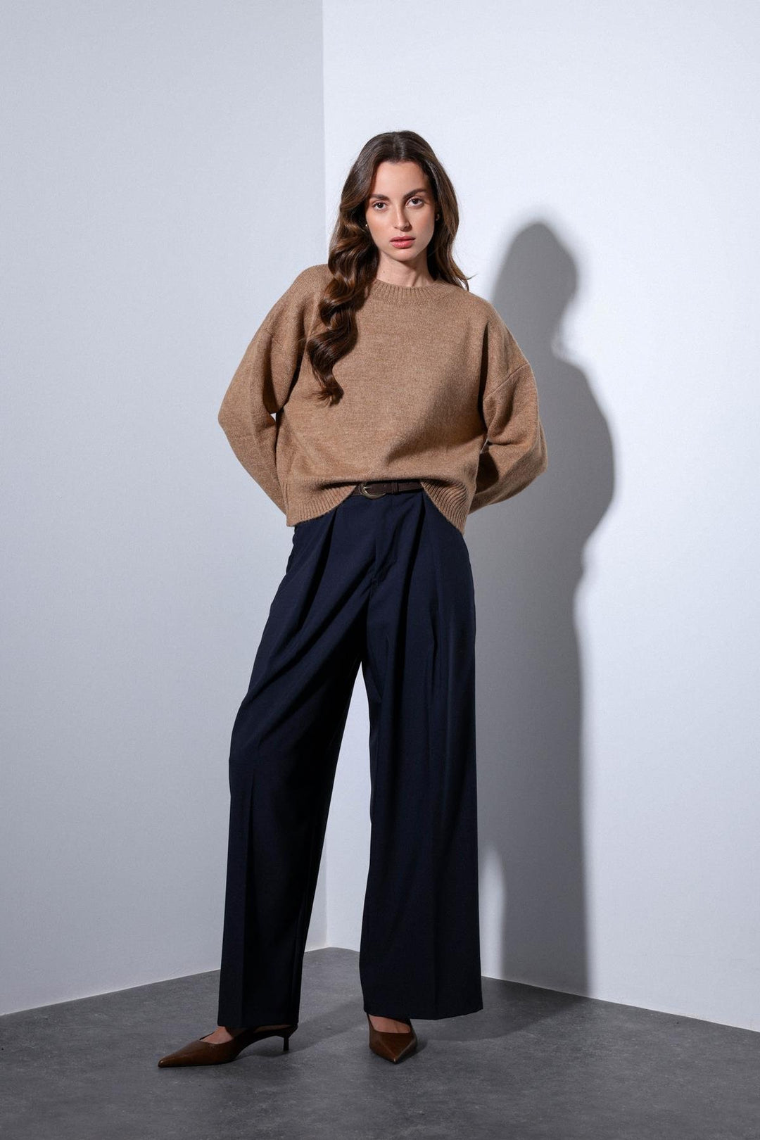 ANT Antioch Camel Wool Blend Women's Sweater - Tamworth