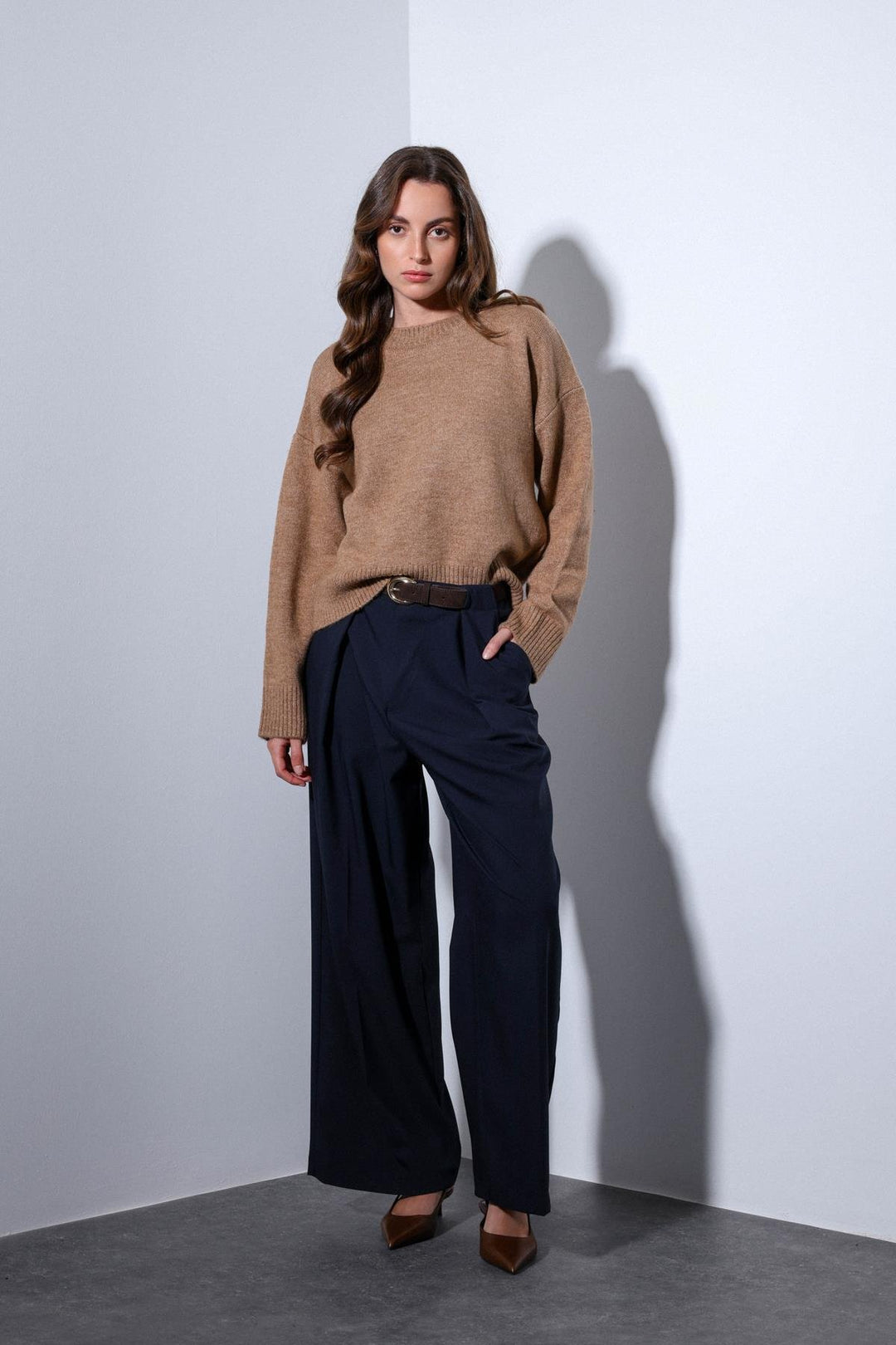 ANT Antioch Camel Wool Blend Women's Sweater - Savigny-sur-Orge