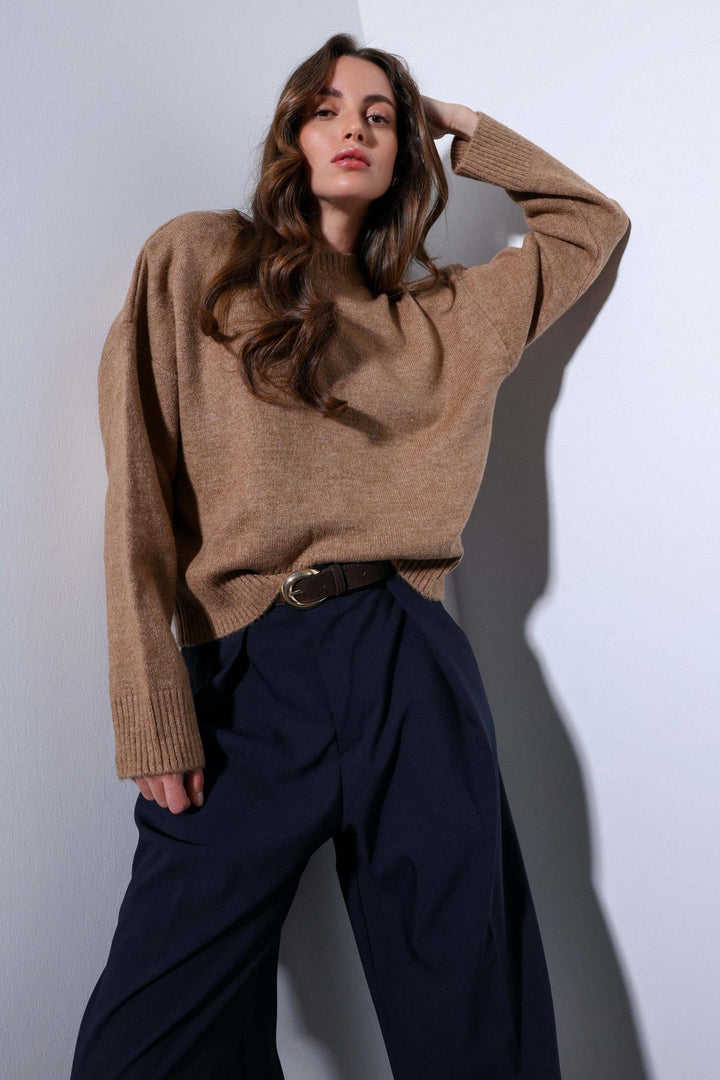 ANT Antioch Camel Wool Blend Women's Sweater - Tamworth