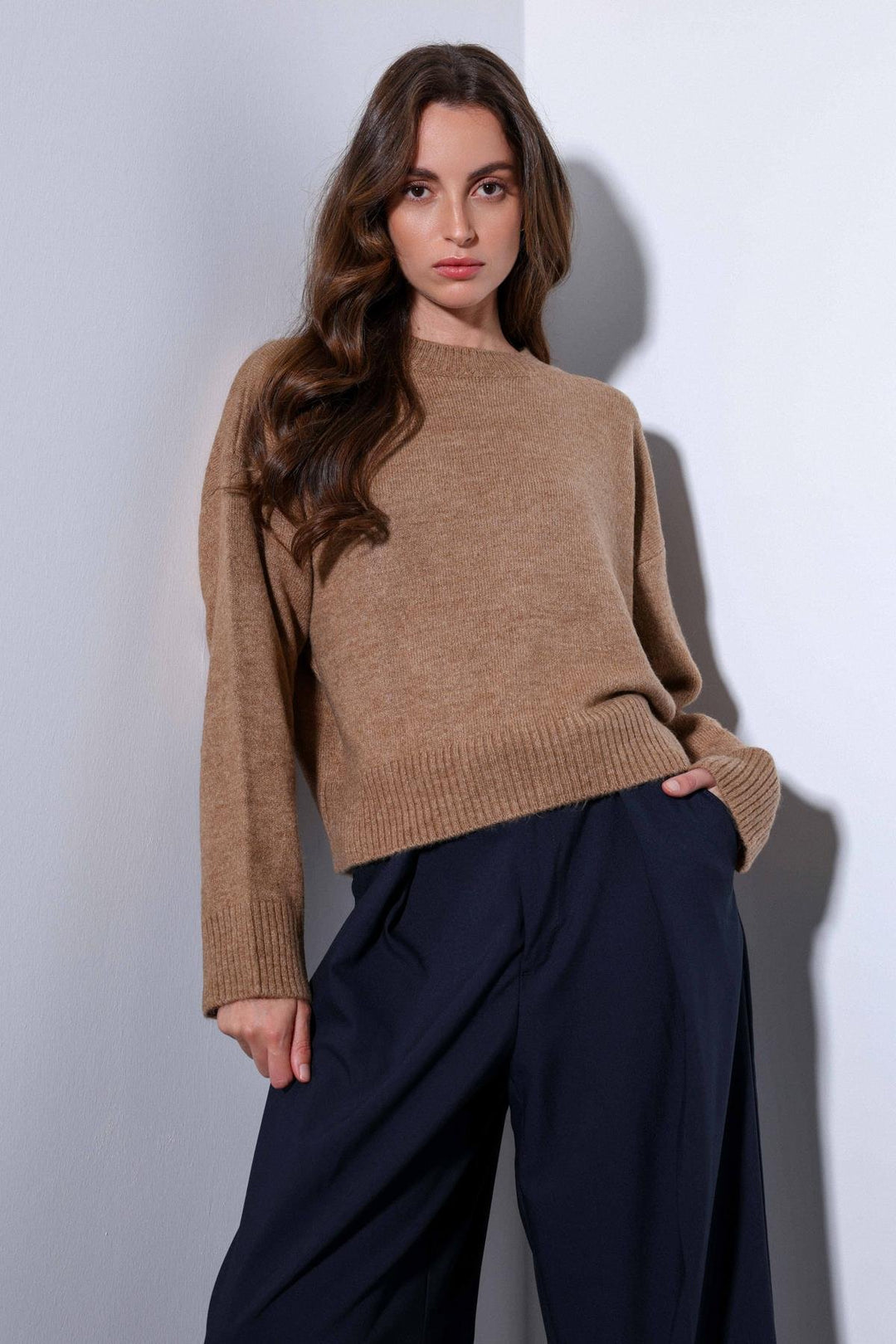 ANT Antioch Camel Wool Blend Women's Sweater - Savigny-sur-Orge