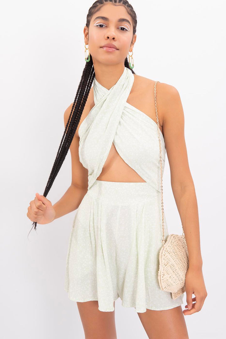 BSL Women Cross tie romper - Aurora