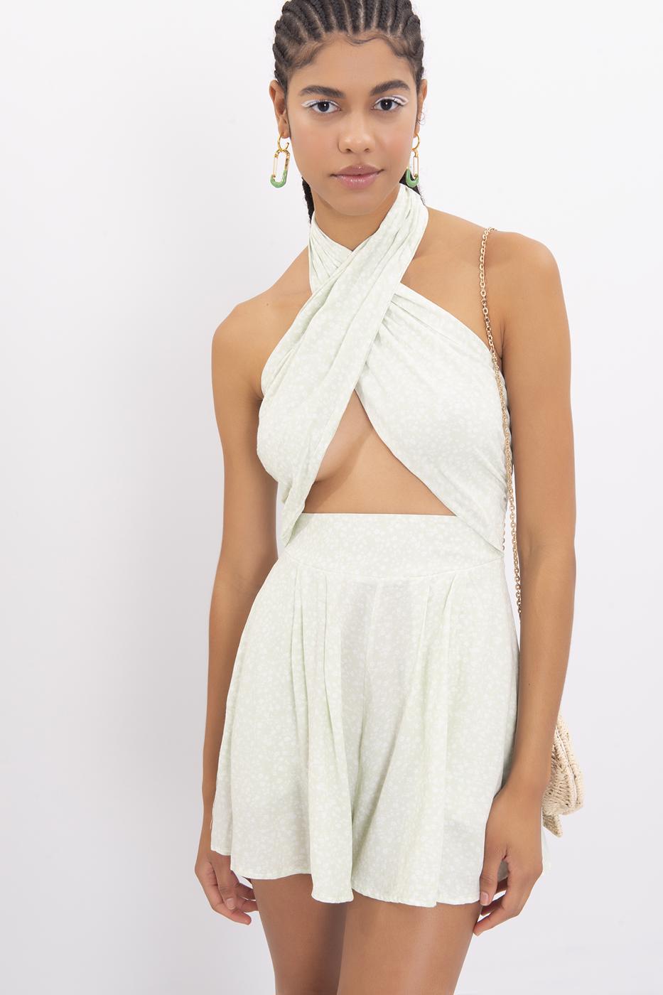 BSL Women Cross tie romper - Aurora