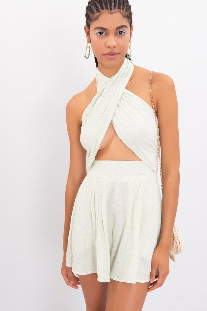 BSL Women Cross tie romper - Aurora