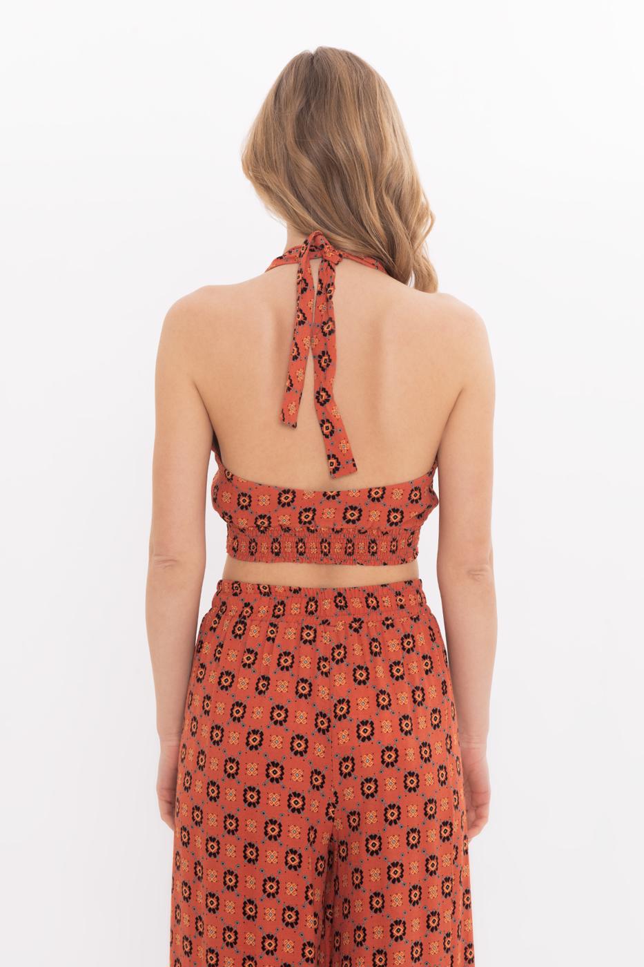 BSL Women Cross Halter Bustier - Rubí