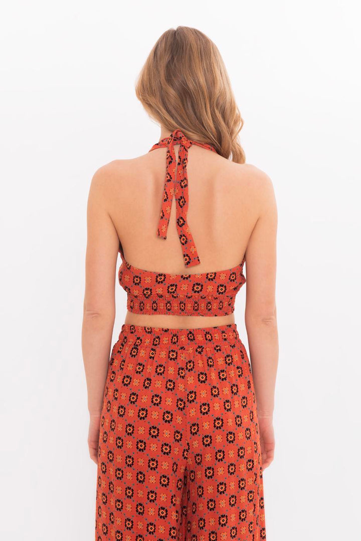 BSL Women Cross Halter Bustier - Rubí