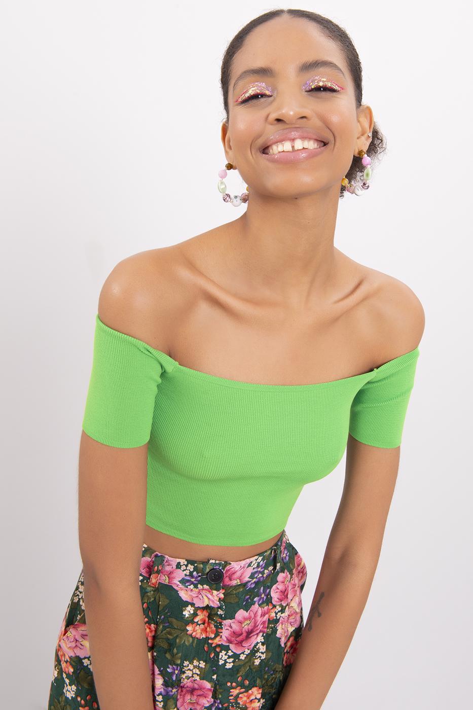 BSL Women Carmen Collar Knit Body - Galeana