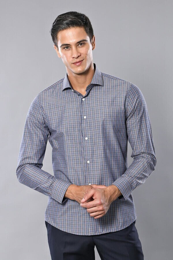 WSS Casual Grey Plaid Shirt  - Kingsport