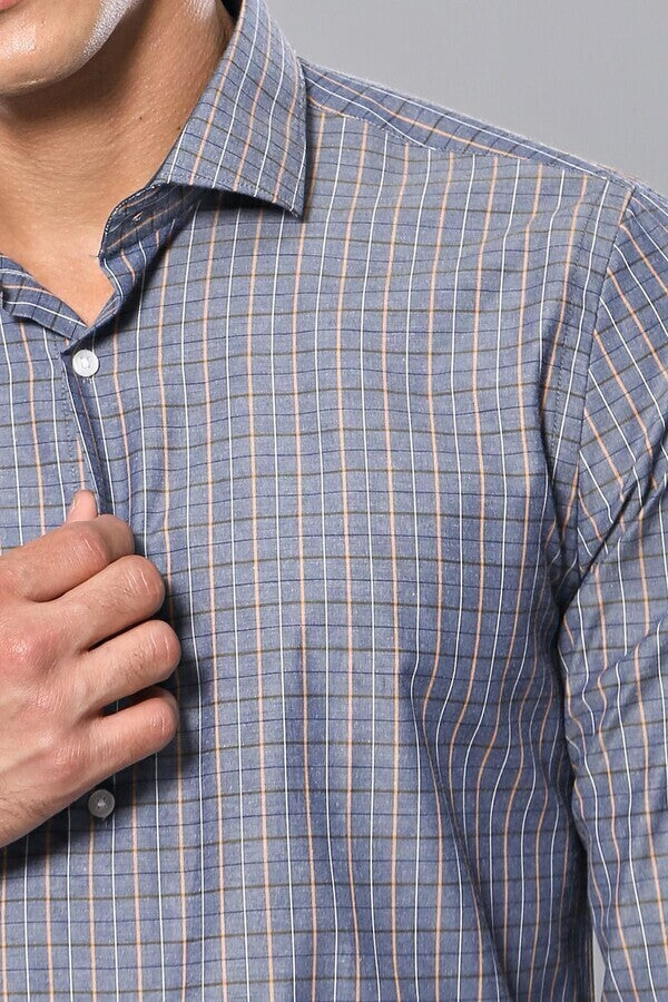 WSS Casual Grey Plaid Shirt  - Kingsport